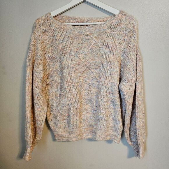 Shein Sweater Crewneck Pastel Colors Knit Business Casual Neutral Trendy - Picture 1 of 9